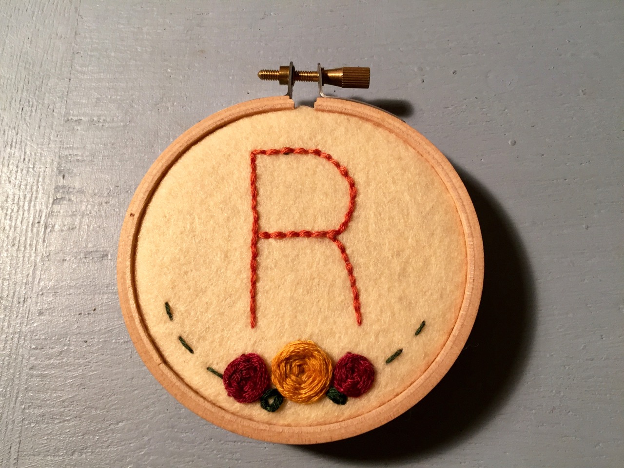 Beginner's Embroidery: Mini Floral Monogram