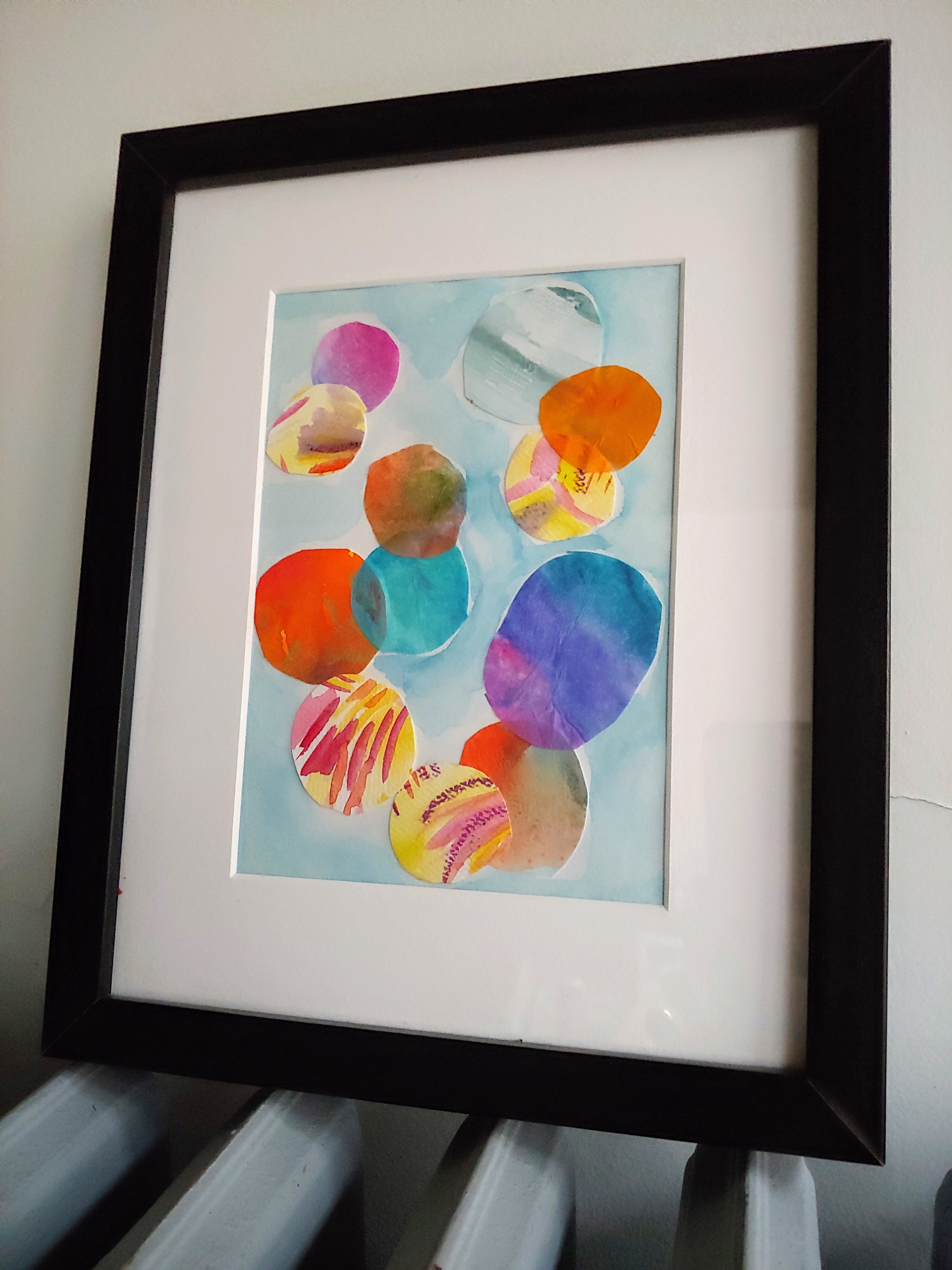 Experimental Watercolor & Geometric Collage