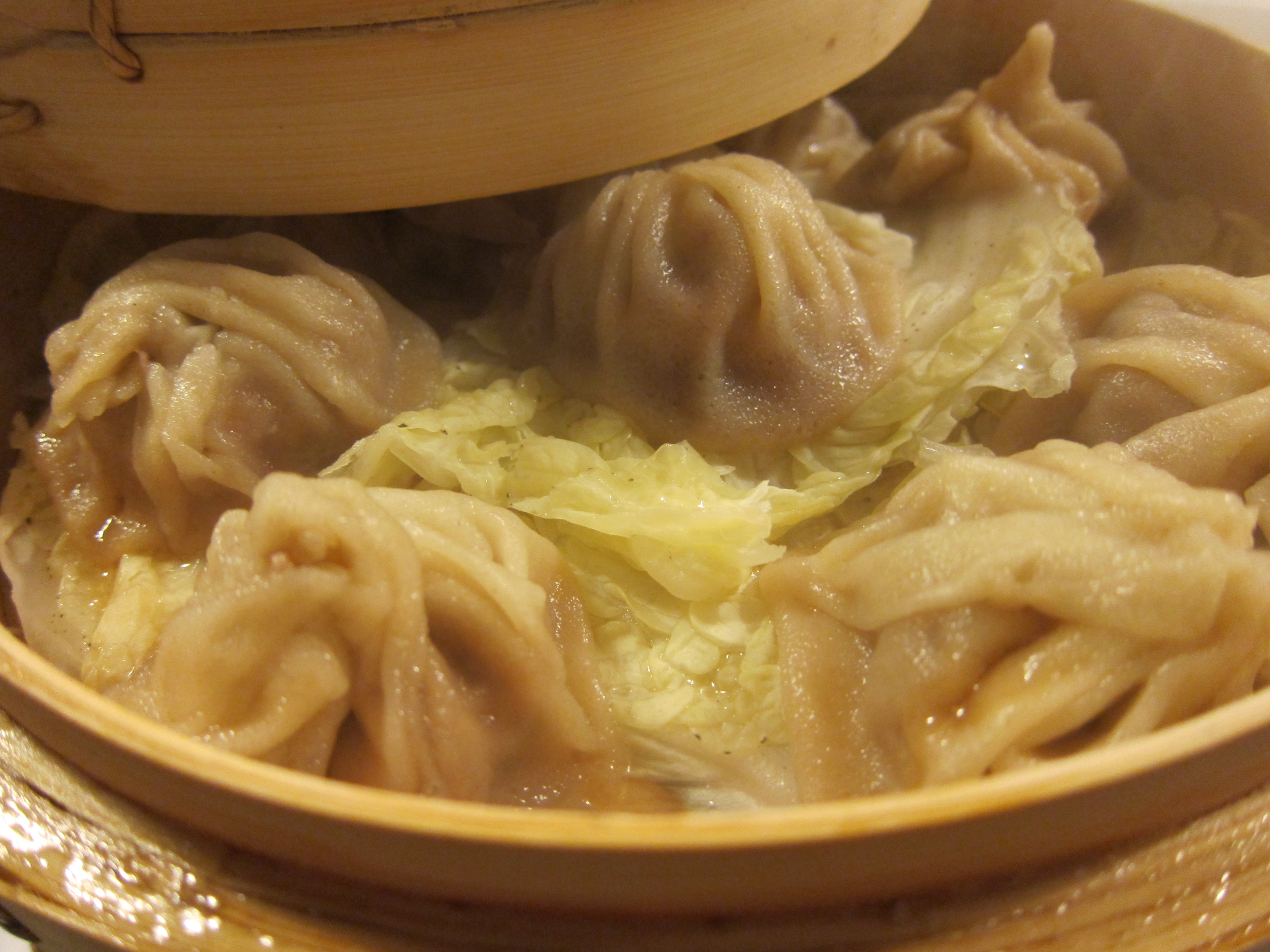 soup dumplings made by everyone in class!
