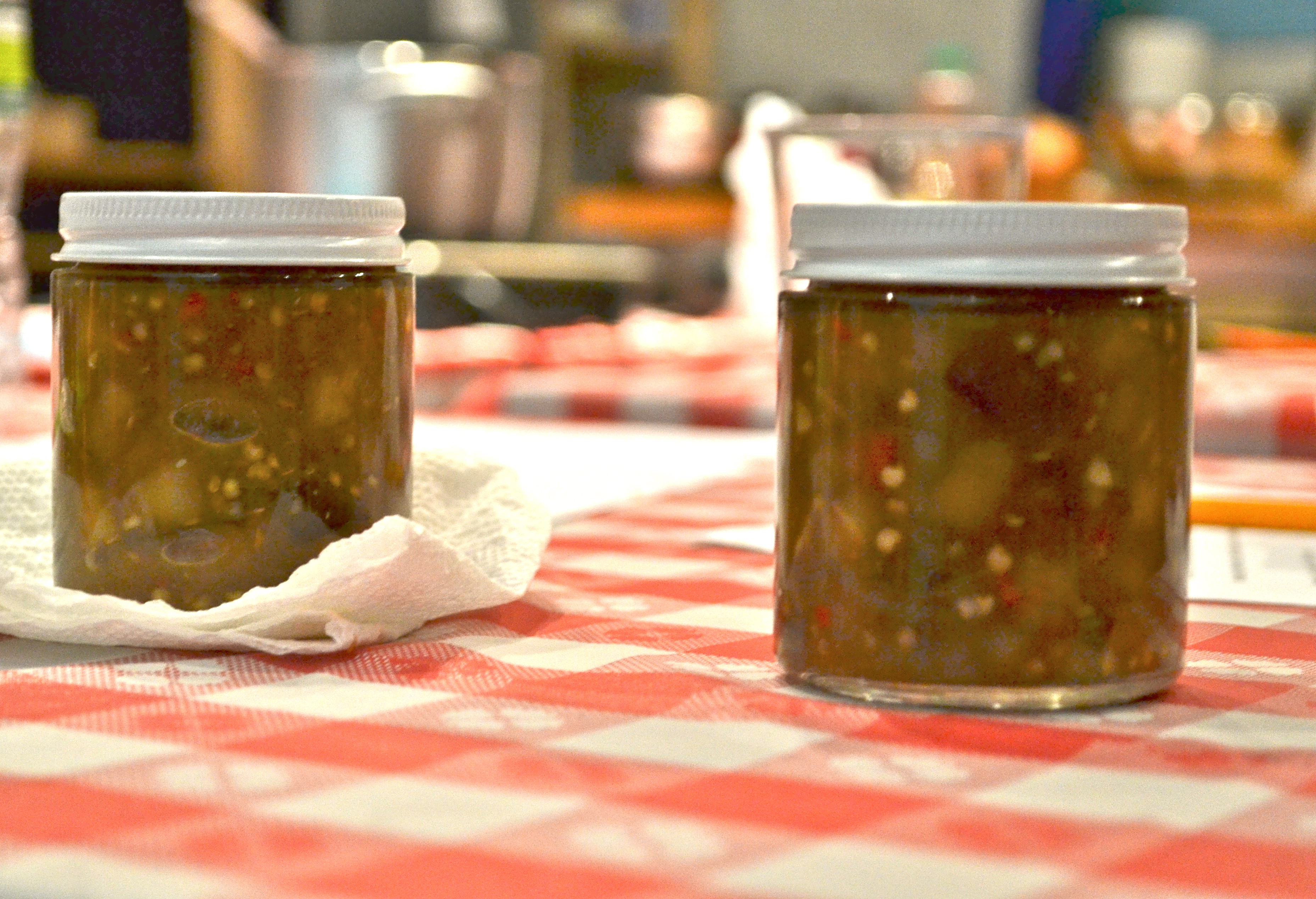 Finished chutney jars